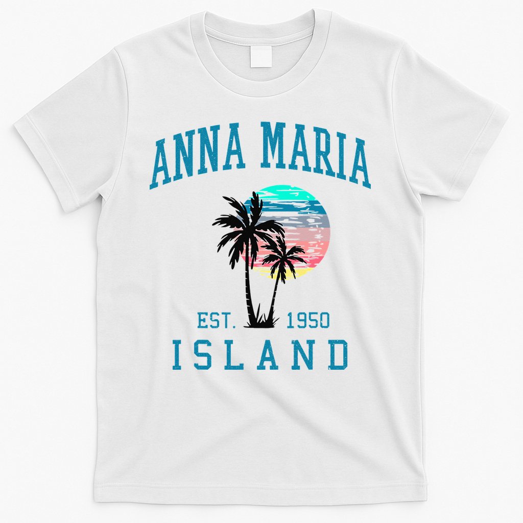 Anna Maria Island Florida Vintage Beach Palm Trees Summer T-Shirt