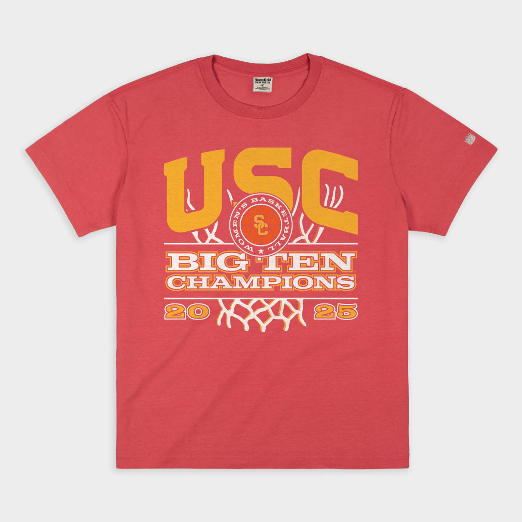 USC Women's Basketball 2025 Big Ten Champs Heavyweight Tee