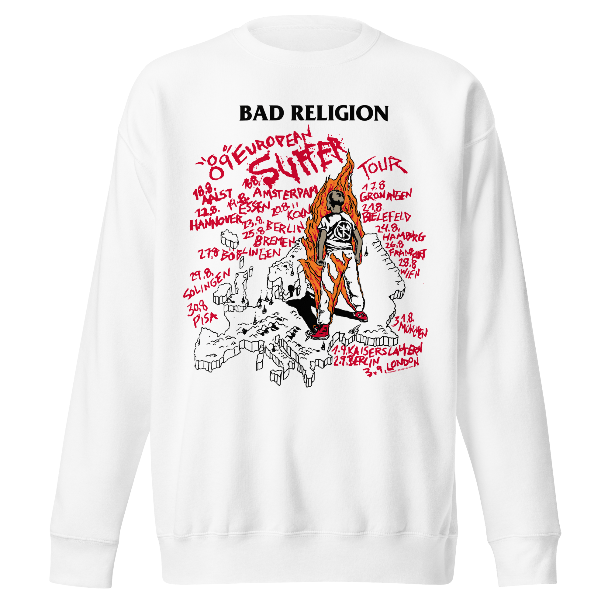 Bad Religion 1989 European Tour Vintage Sweatshirt