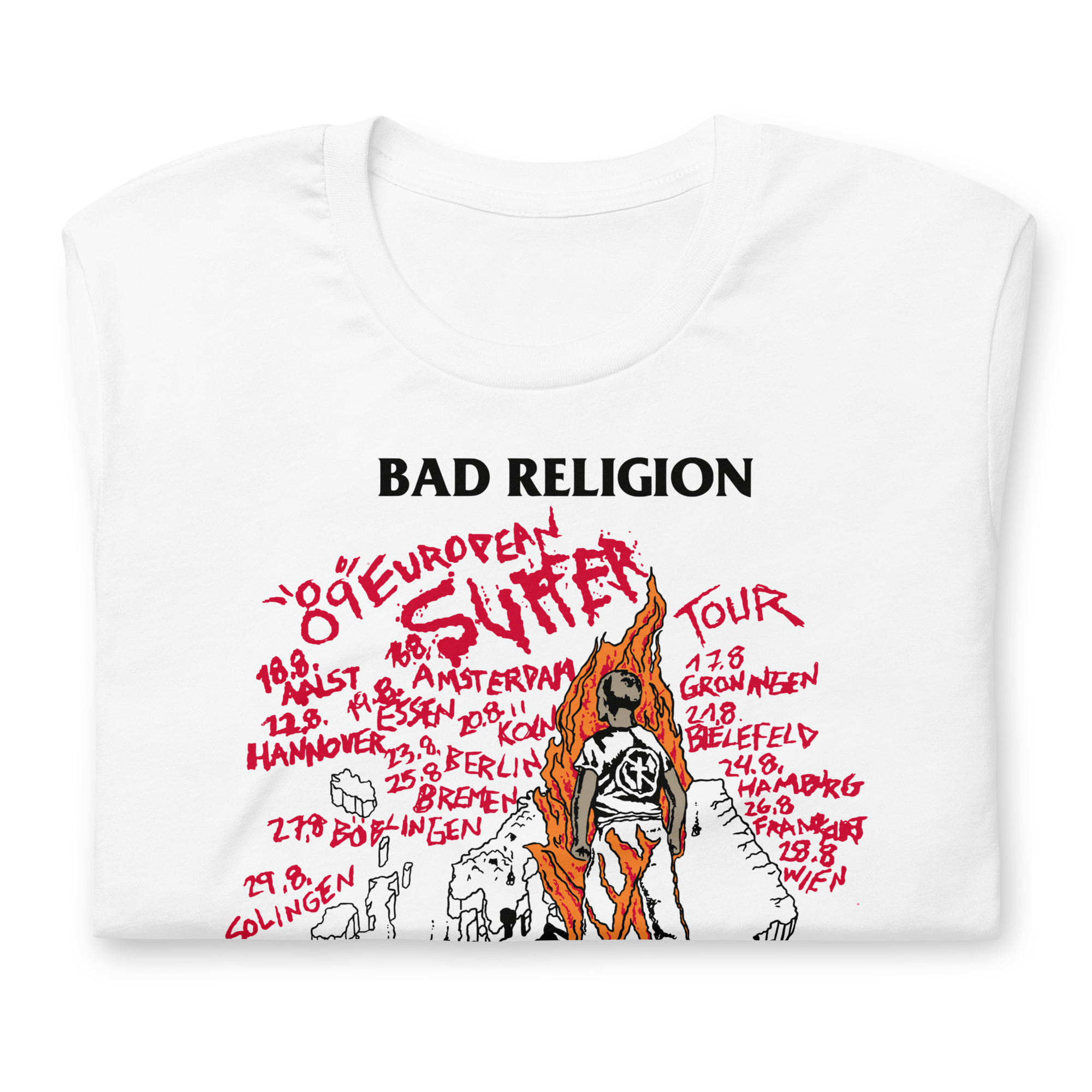 Bad Religion 1989 European Tour Vintage T-Shirt