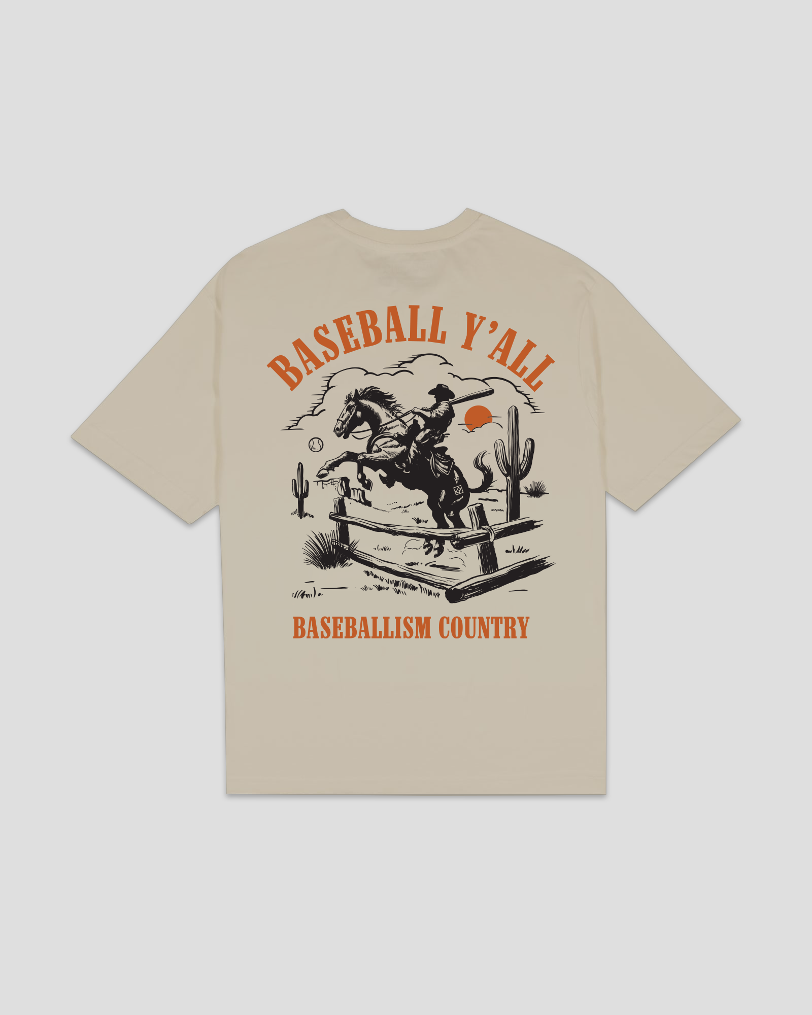 Baseball Y'all Oversized T-Shirt - Stone Dust (PREORDER SHIP DATE - 8/18/2025)