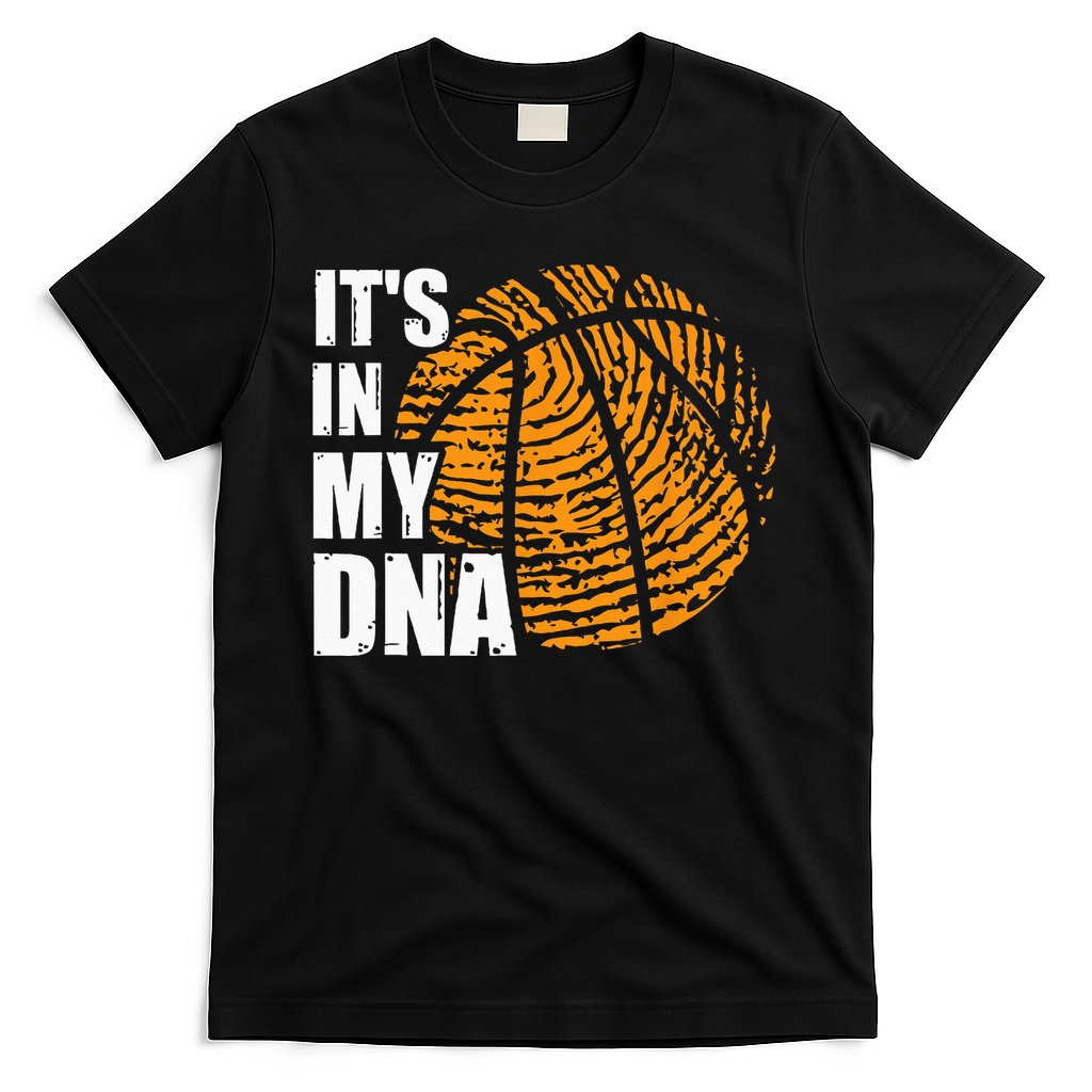 Basketball Its In My DNA Fingerprint Funny Basketball T-Shirt