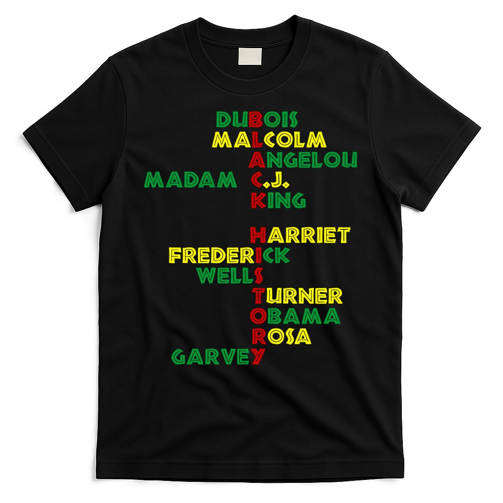 Black History Historic Leaders Proud American T-Shirt
