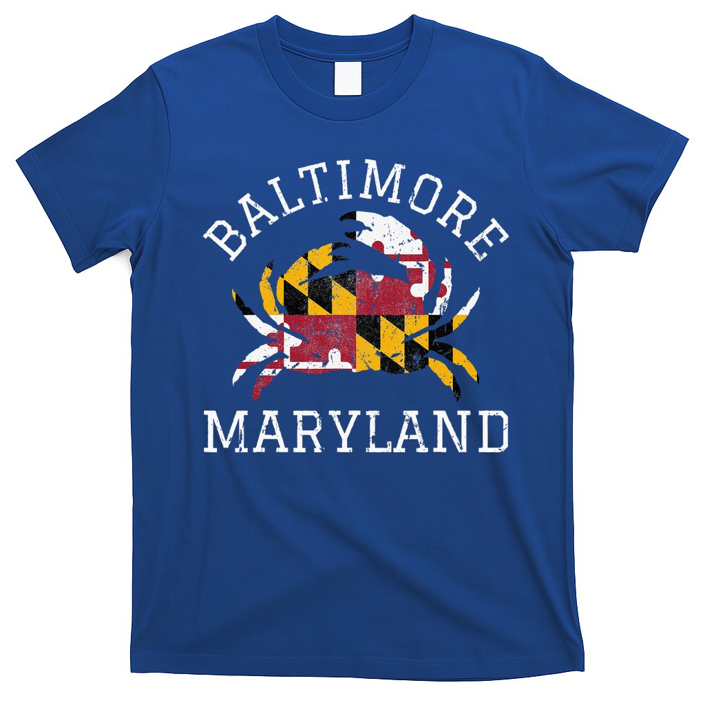 Baltimore Maryland Crab State Flag Home Travel Vintage T-Shirt Style001