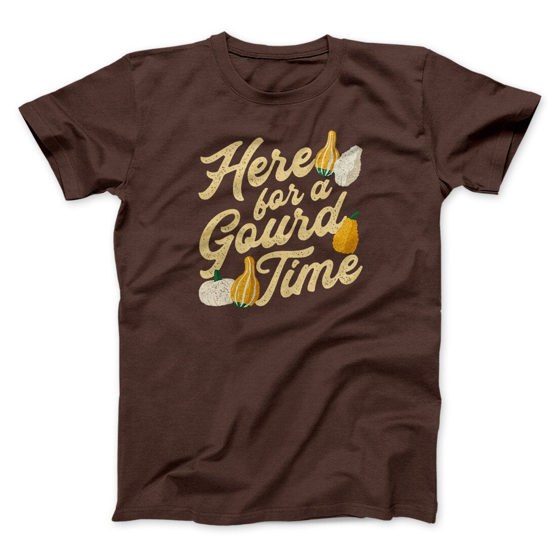 Here For A Gourd Time Funny Thanksgiving Men/Unisex T-Shirt