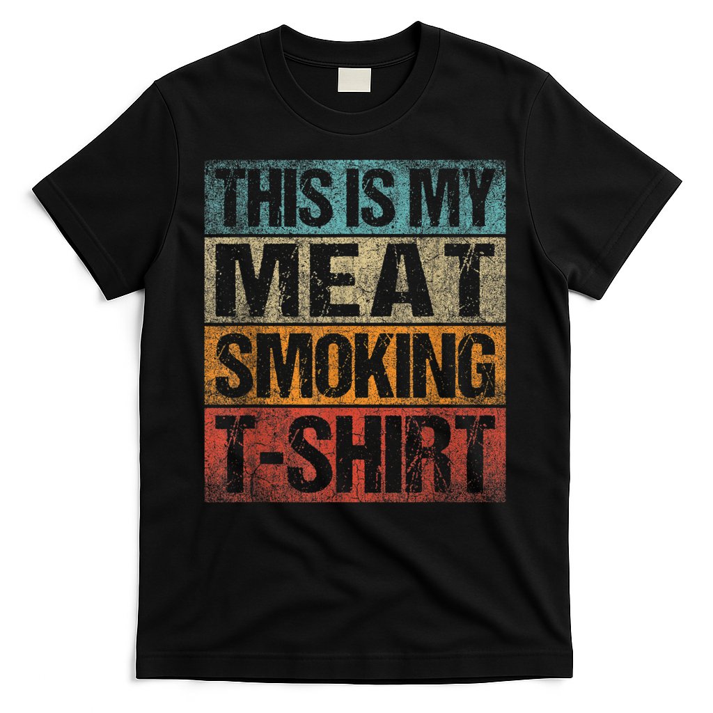 BBQ Smoker Vintage Retro This Is My Meat Smoking BBQ T-Shirt