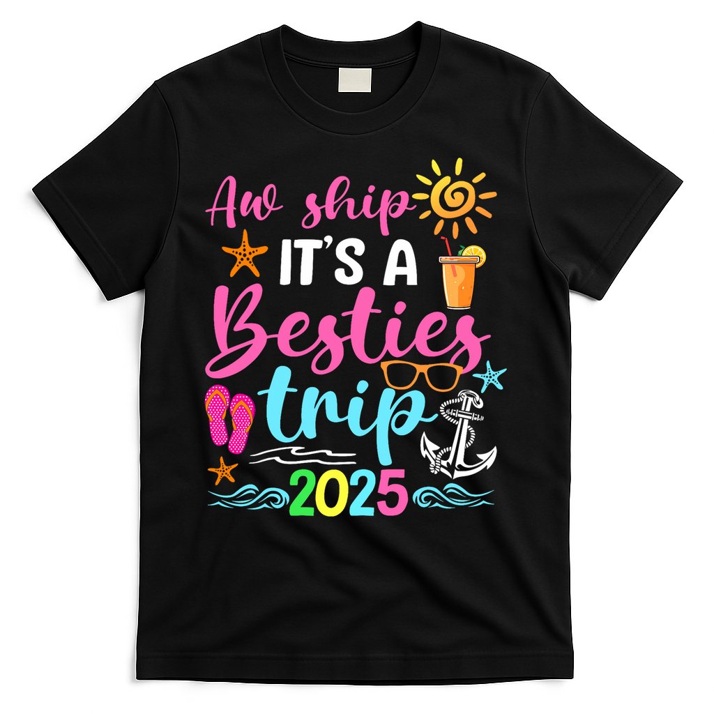 Besties Trip 2025 Friend Cruise Trip Summer Vacation T-Shirt