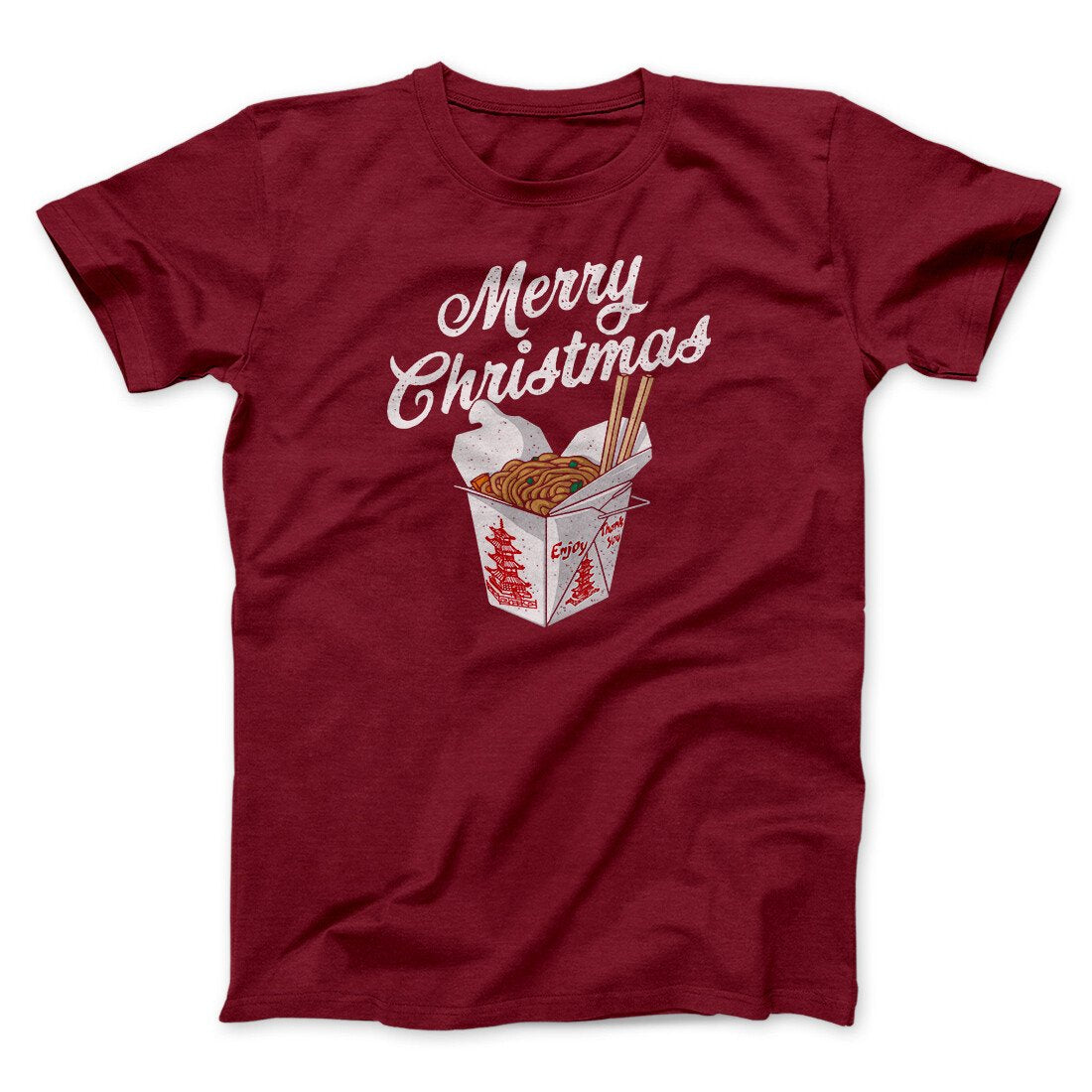 Merry Christmas Takeout Funny Hanukkah Men/Unisex T-Shirt