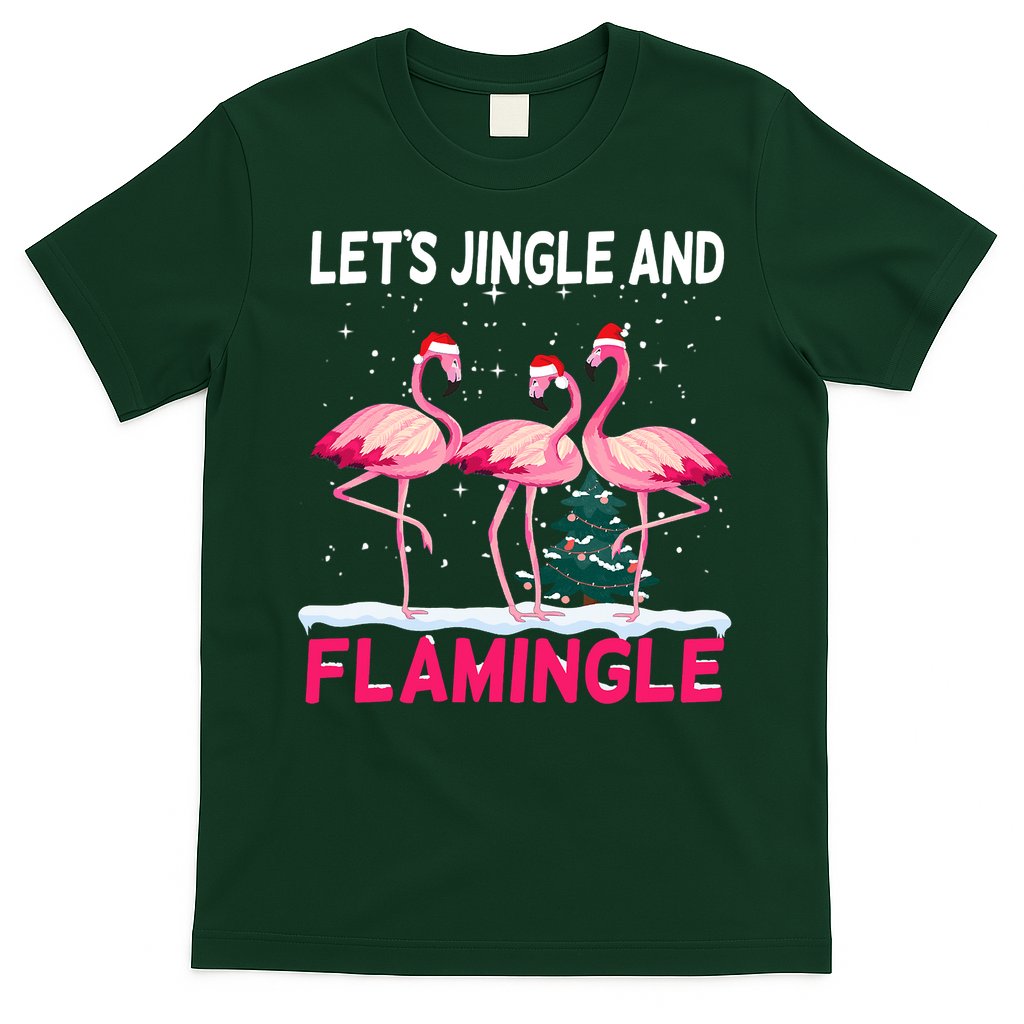 Christmas Flamingo Funny Pink Flamingle Xmas T-Shirt