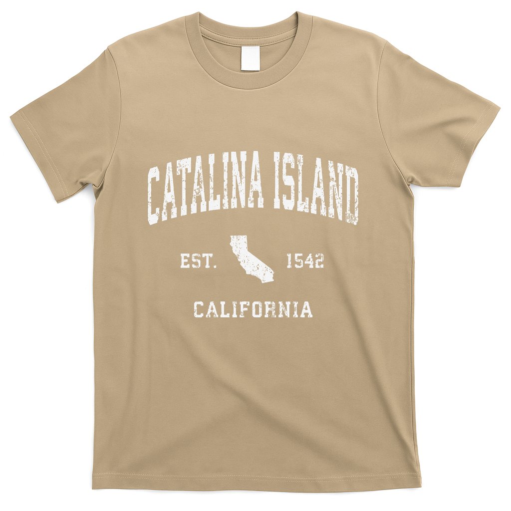 Catalina Island California Ca Vintage Athletic Sports T-Shirt