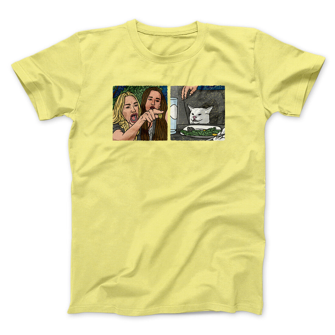 Woman Yelling At A Cat Meme Funny Men/Unisex T-Shirt