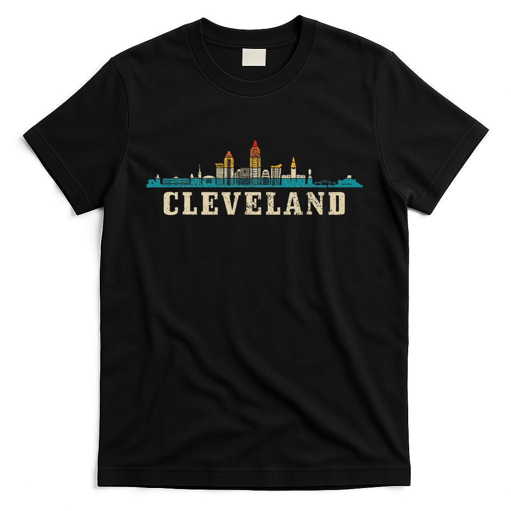 Cleveland Skyline Ohio Vintage Pride Retro T-Shirt