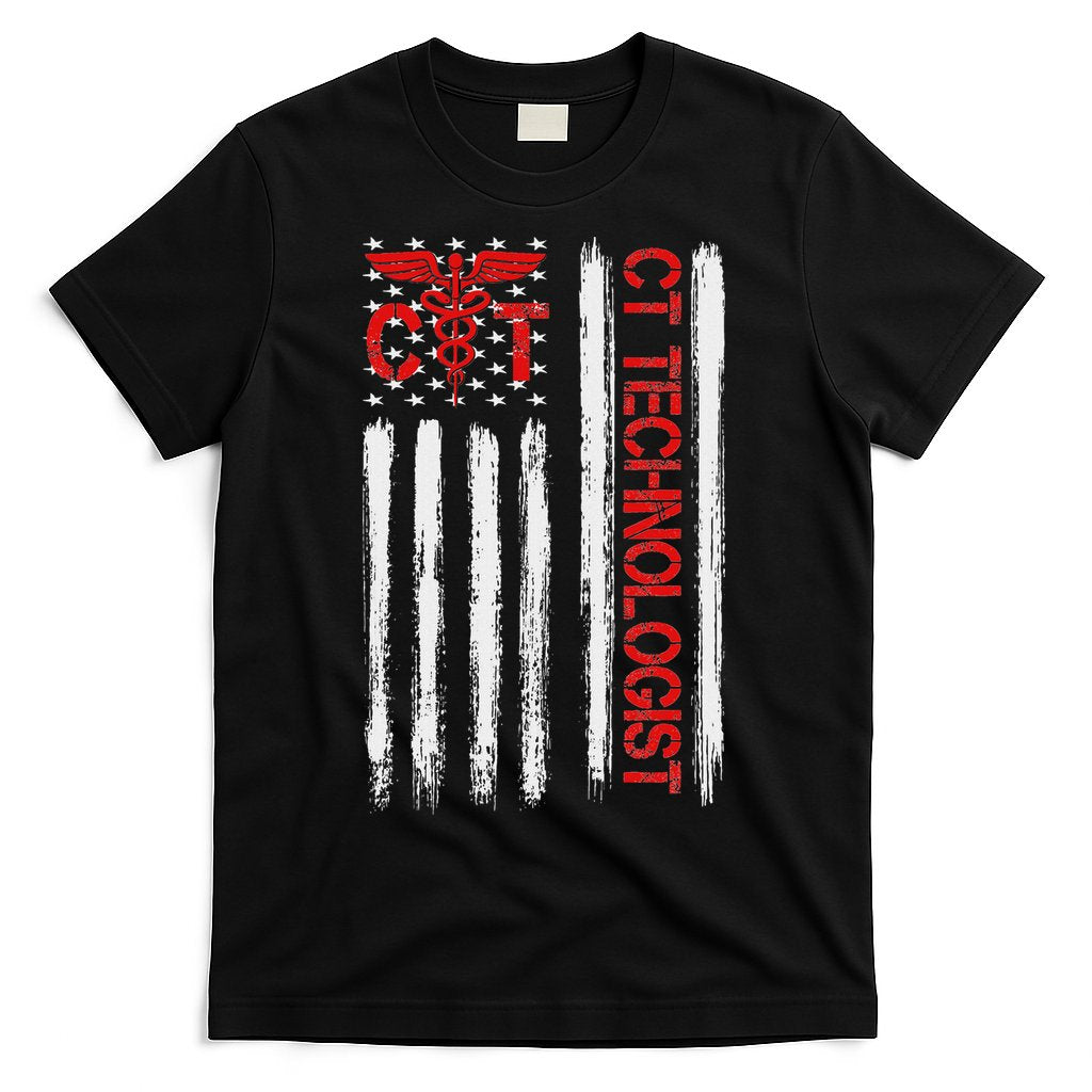 Ct Scan Technologist American Flag Patriotic Radiology T-Shirt