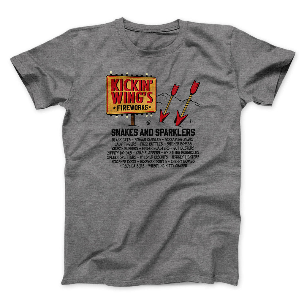 Kickin' Wing's Fireworks Funny Movie Men/Unisex T-Shirt