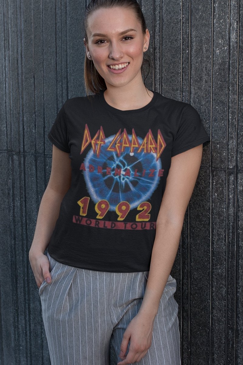 Def Leppard Adrenalize Tour Boyfriend Tee