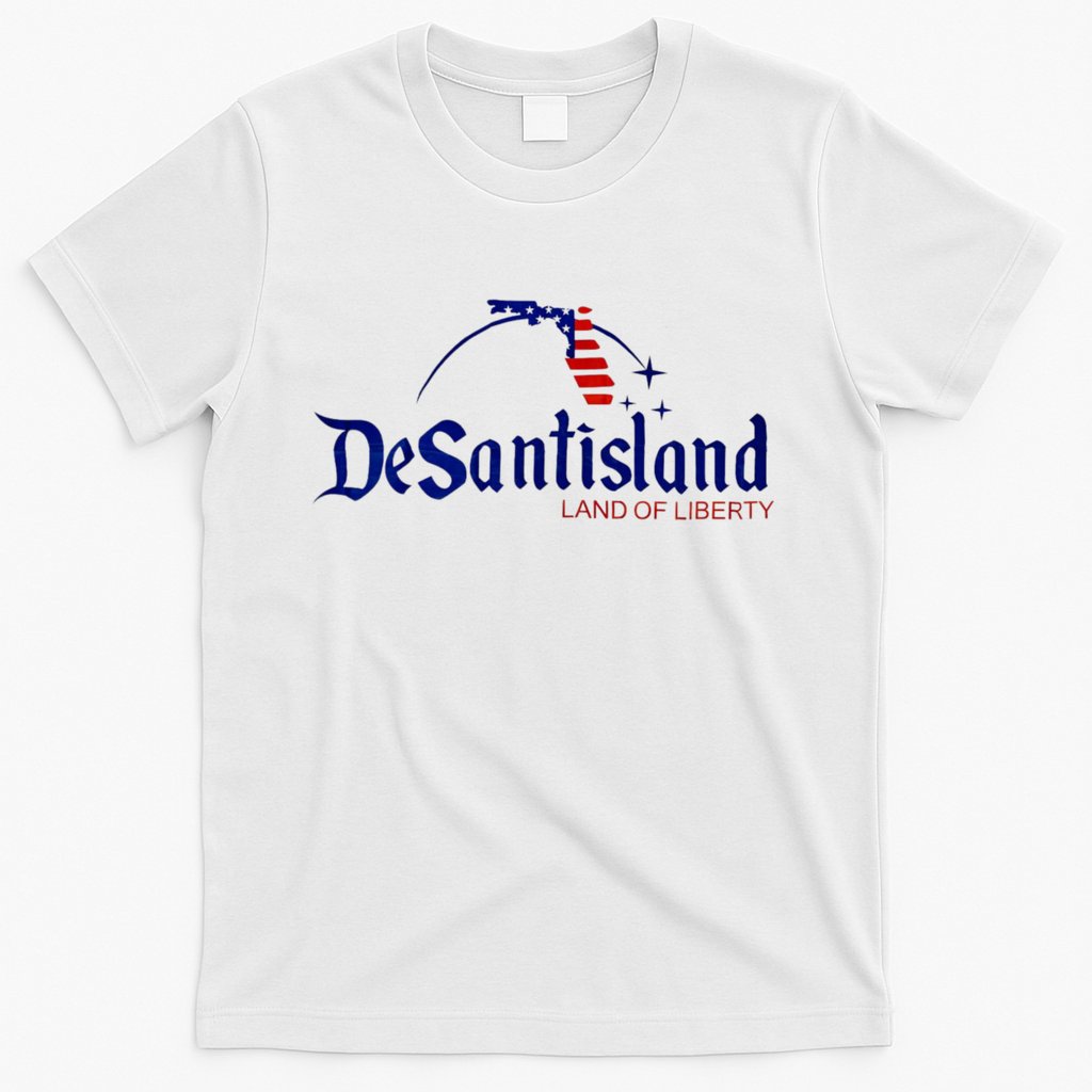 Desantisland Land Of Liberty Florida American Flag T-Shirt