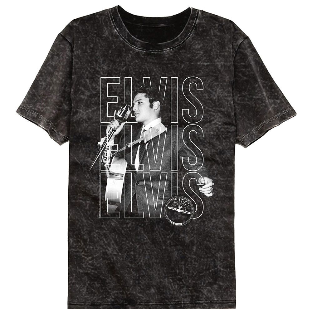 Elvis Presley - Sun Records Elvis Repeat Vintage Wash T-Shirt