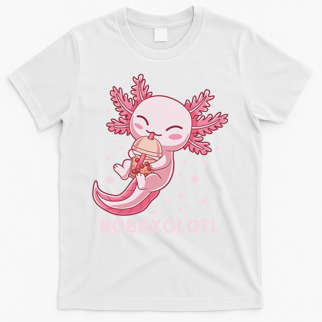 Funny Bobaxolotl Boba Tea Bubble Milk Kawaii Axolotl Anime T-Shirt