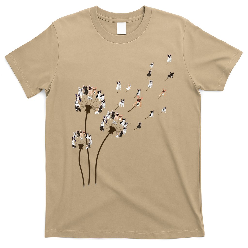 French Bulldog Flower Fly Dandelion Funny Dog Lovers T-Shirt