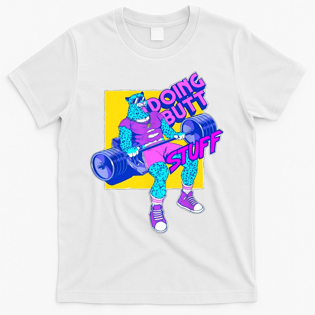 Funny Doing Butt Stuff Workout Bodybuilding Fitness Gym T-Shirt