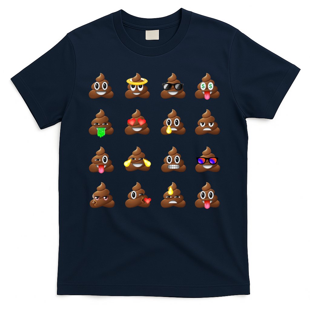 Funny Poop Emoji's Smiley T-Shirt