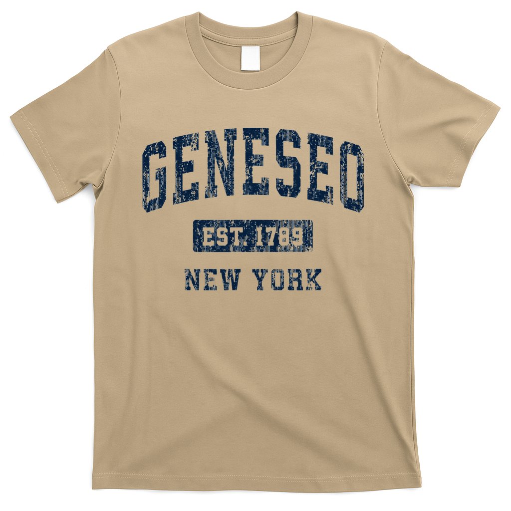 Geneseo New York Ny Vintage Athletic Sports Design T-Shirt