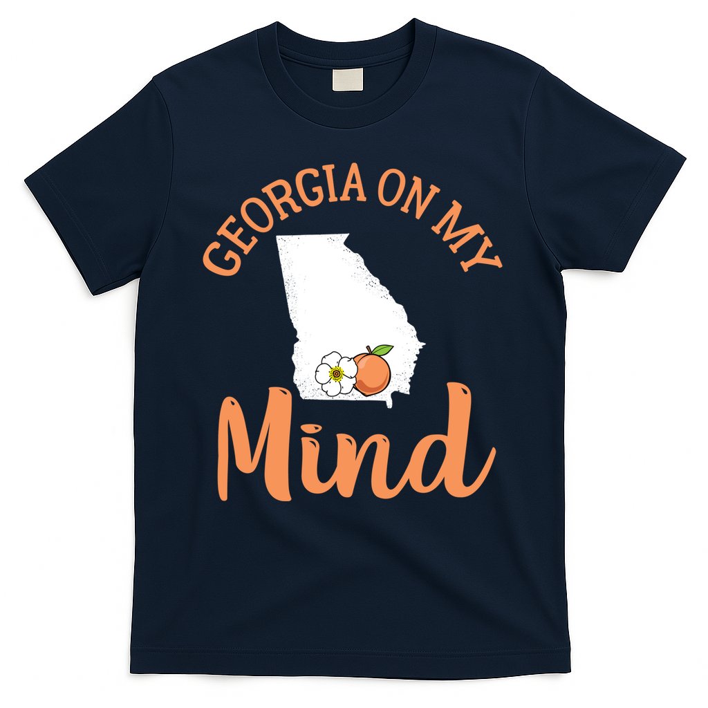 Georgia On My Mind GA Atlanta Peach Funny Southern State T-Shirt
