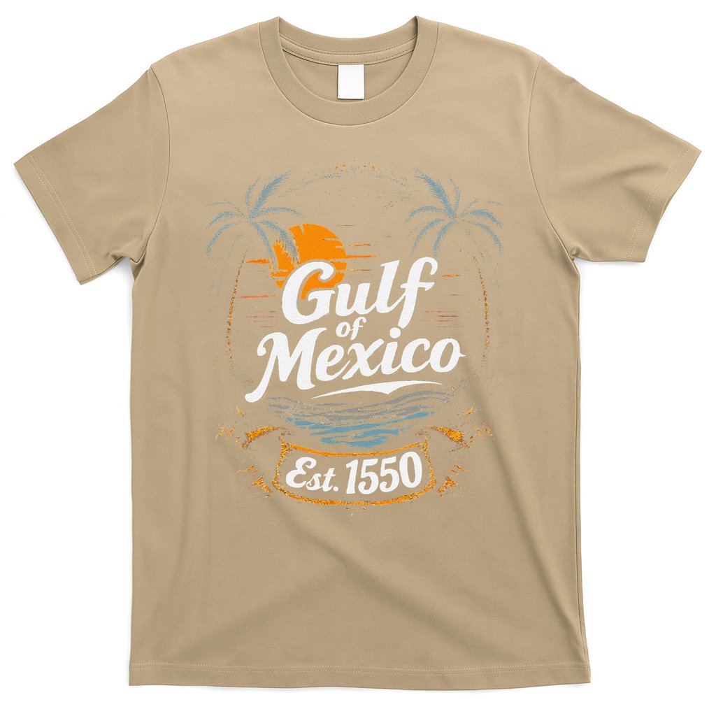 Gulf Of Mexico Est 1550 Retro Vintage Beach T-Shirt