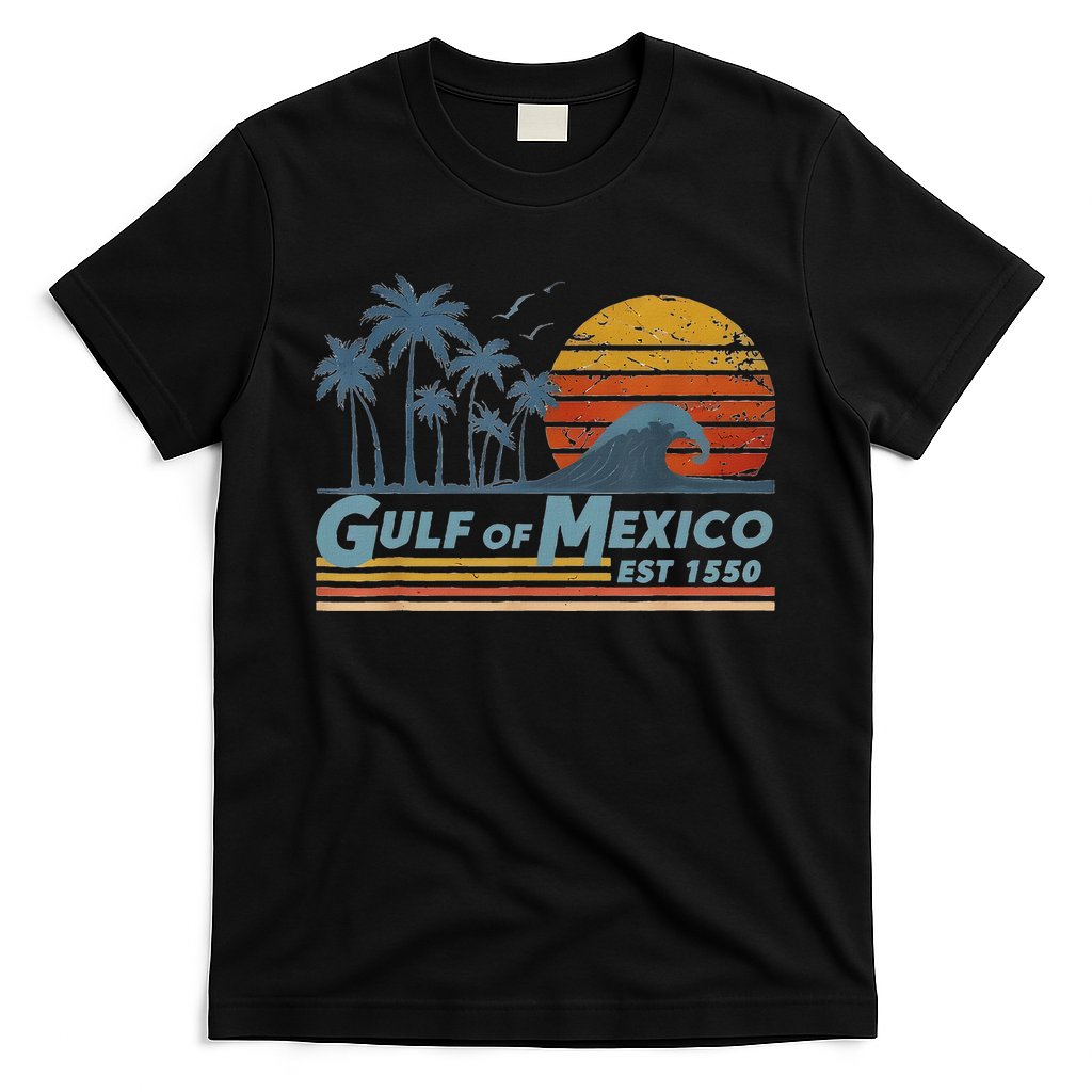 Gulf Of Mexico Since 1550 Retro Vintage Beach T-Shirt