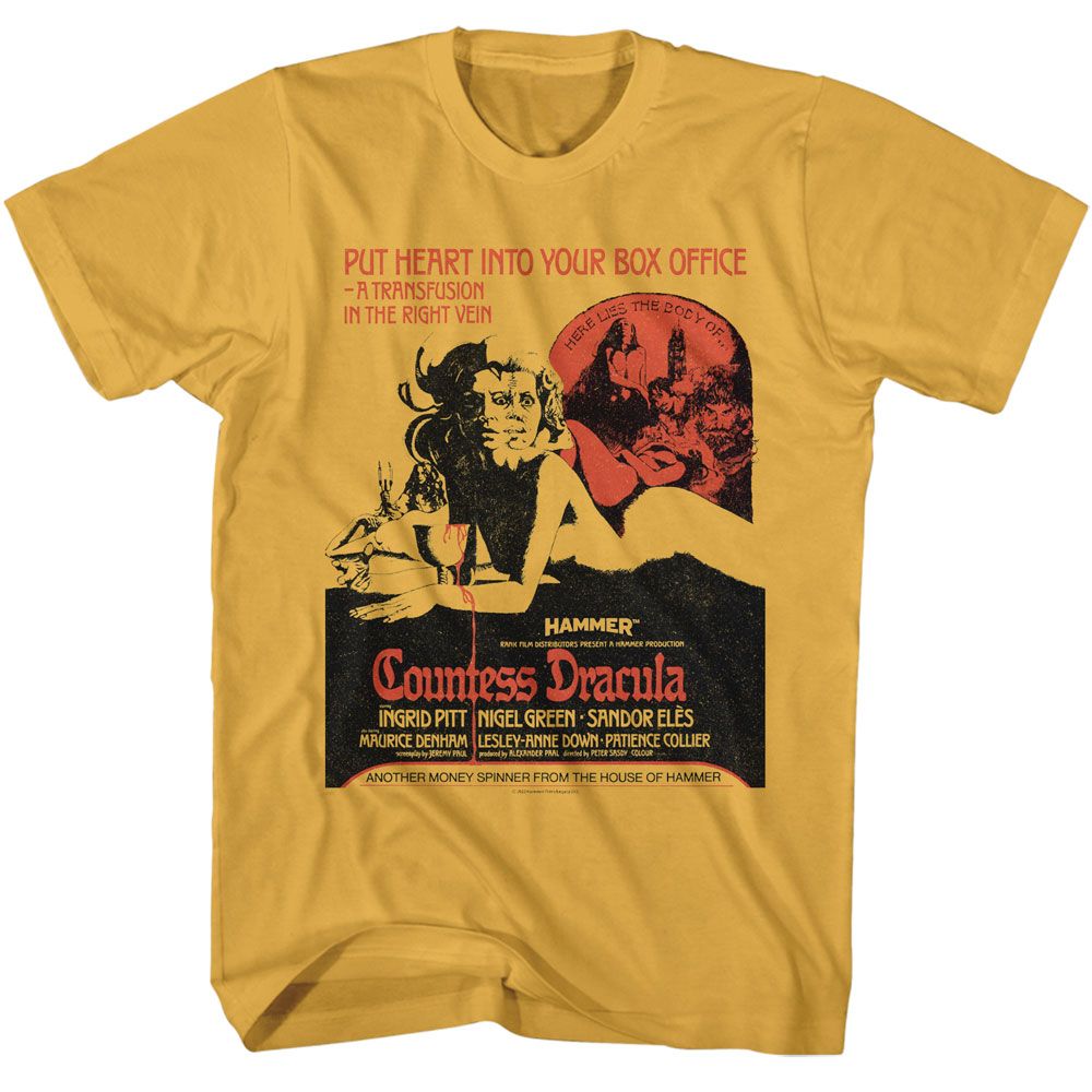 Hammer Horror - Countess Dracula Poster Boyfriend Tee