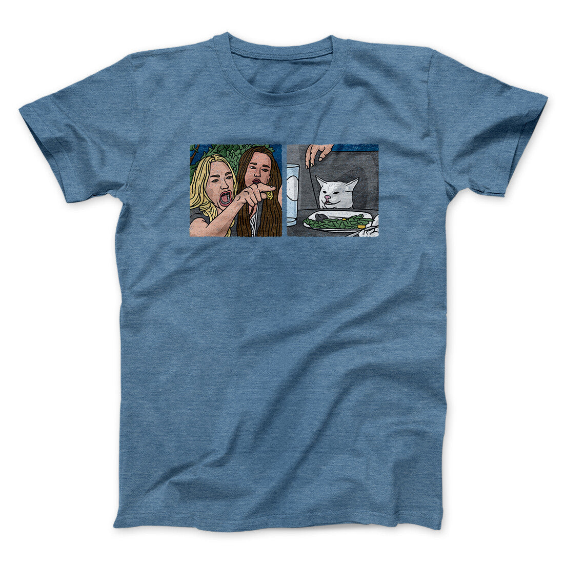 Woman Yelling At A Cat Meme Funny Men/Unisex T-Shirt