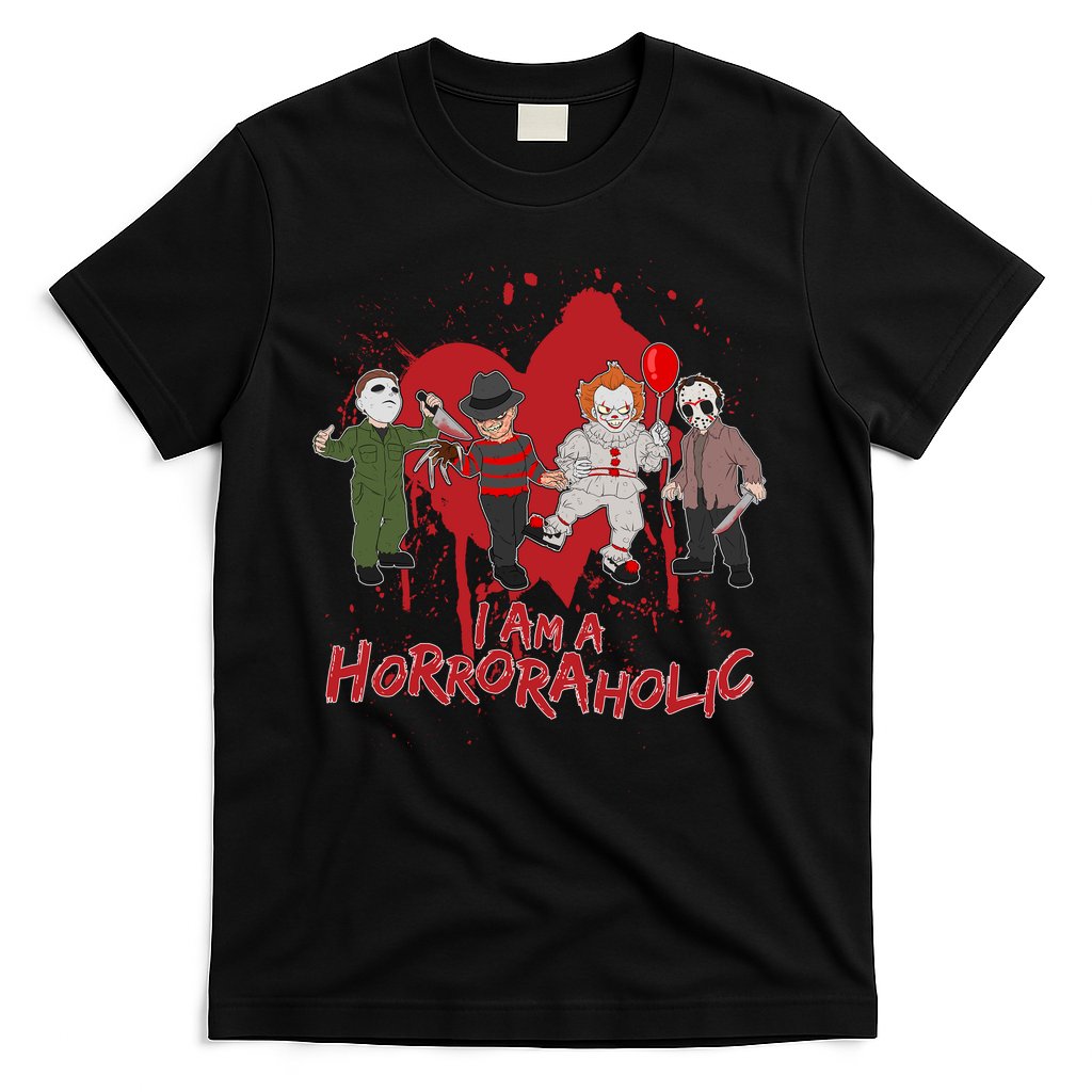 I Am A Horroraholic Funny Halloween T-Shirt