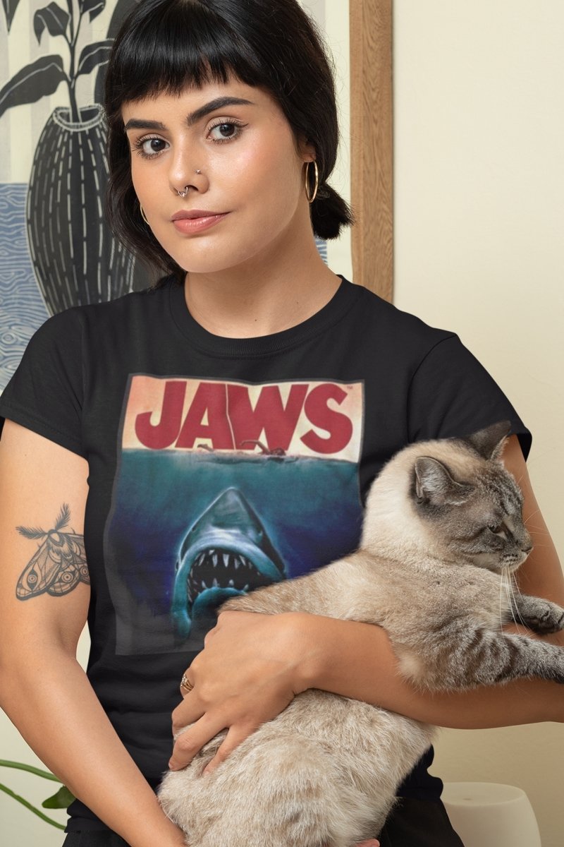 Jaws Poster Again Boyfriend Tee