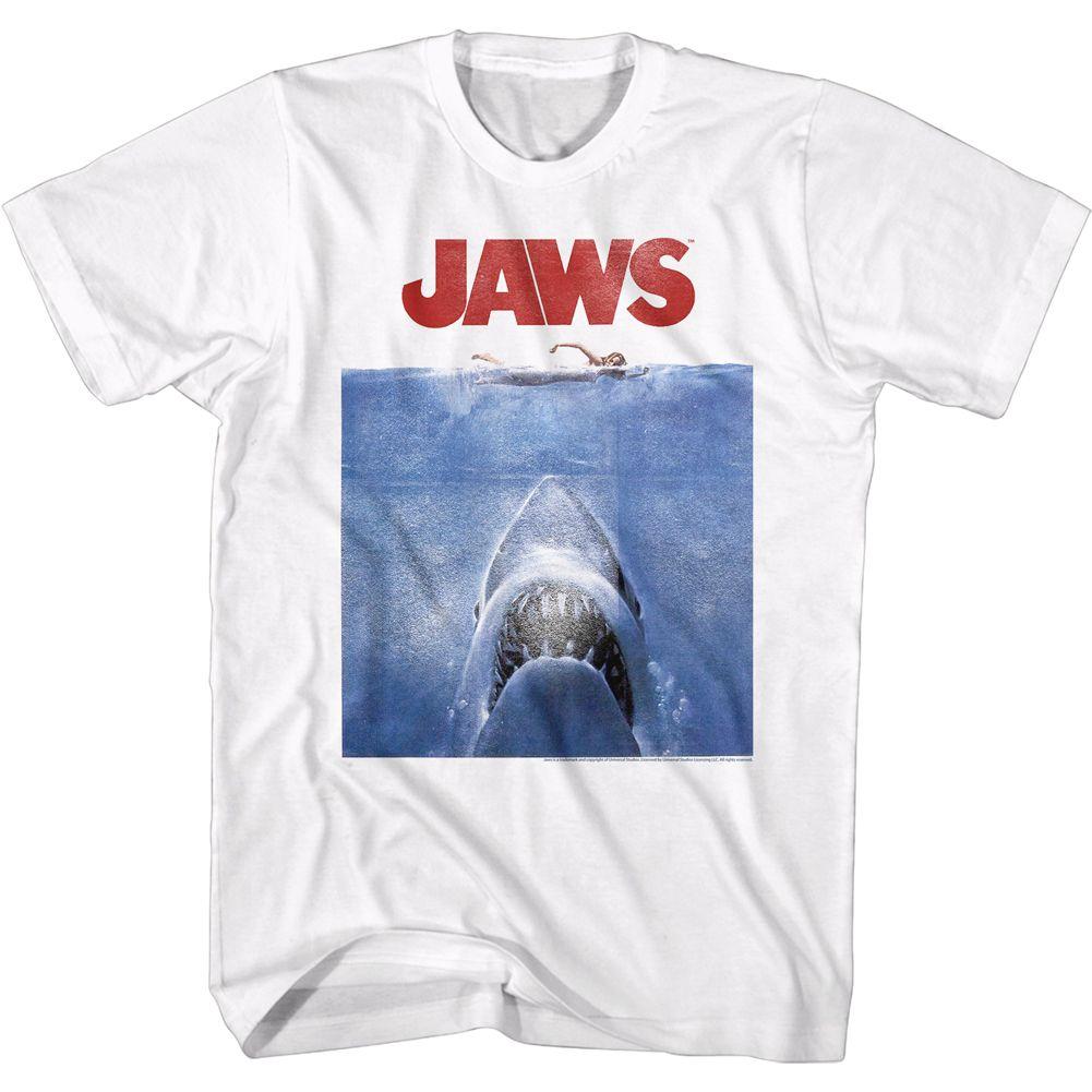 Jaws Poster Blue T-Shirt