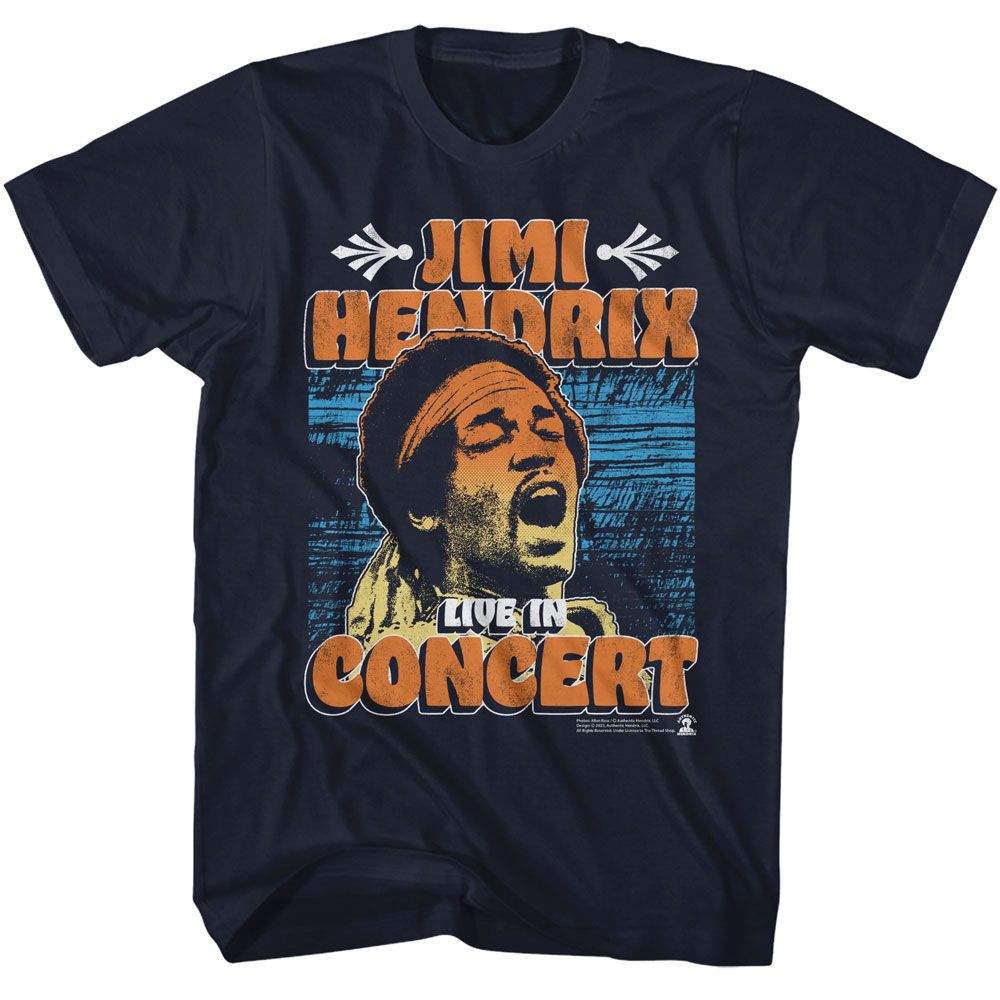 Jimi Hendrix - In Concert Poster Boyfriend Tee