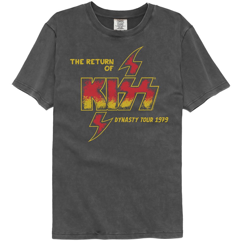 KISS - The Return Of  1979 Vintage Wash Black T-Shirt