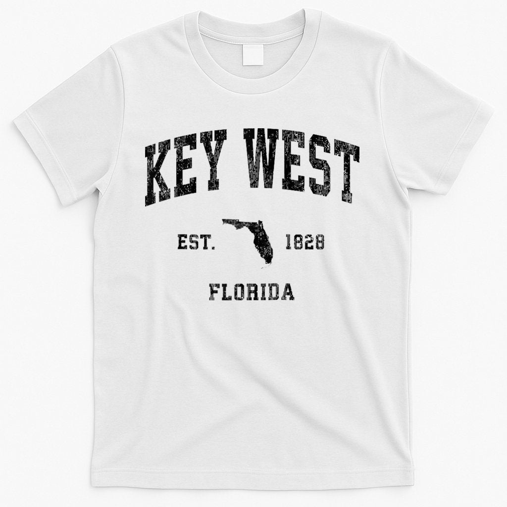 Key West Florida Fl Vintage Athletic Black Sports T-Shirt