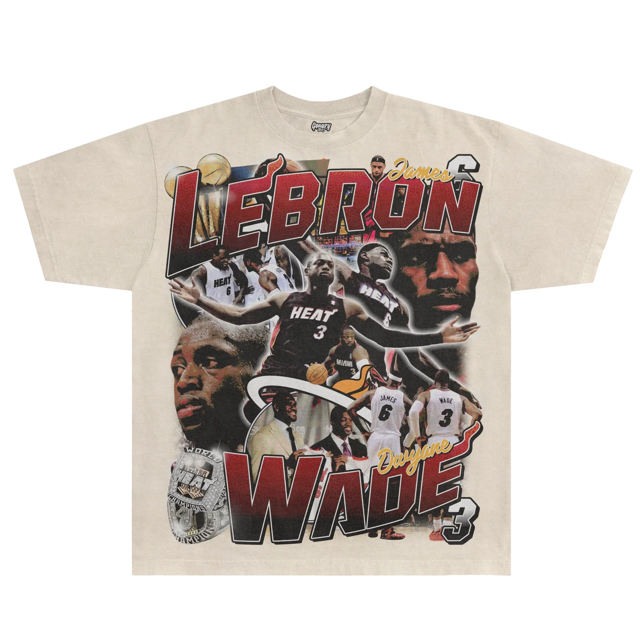 LeBron & Wade '12-13 Heat Classic Tee Style003