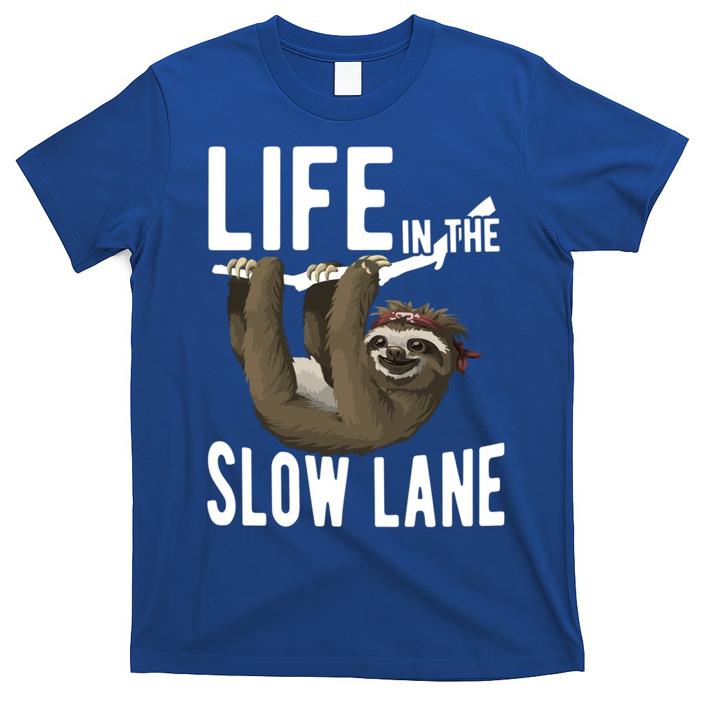 Life In The Slow Lane Funny Sloth Lover Meaningful Gift T-Shirt