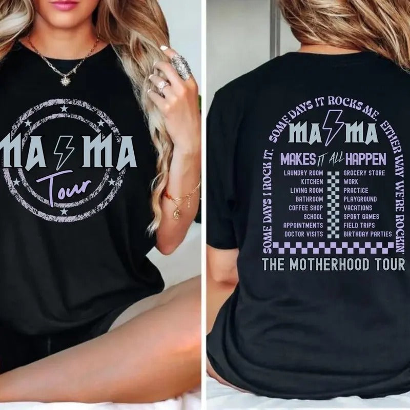 mama rock tour shirt, mom life, tired as a mother, funny Mothers shirt