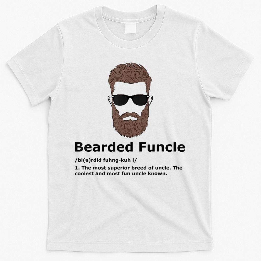 Mens Bearded Funcle Funny Uncle Definition T-Shirt