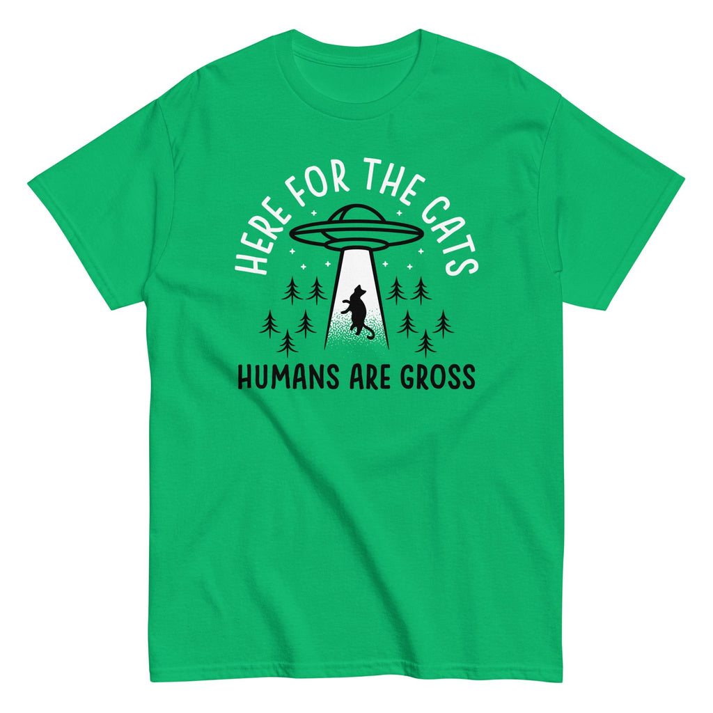 Here For The Cats, Humans Are Gross Men's Classic Tee