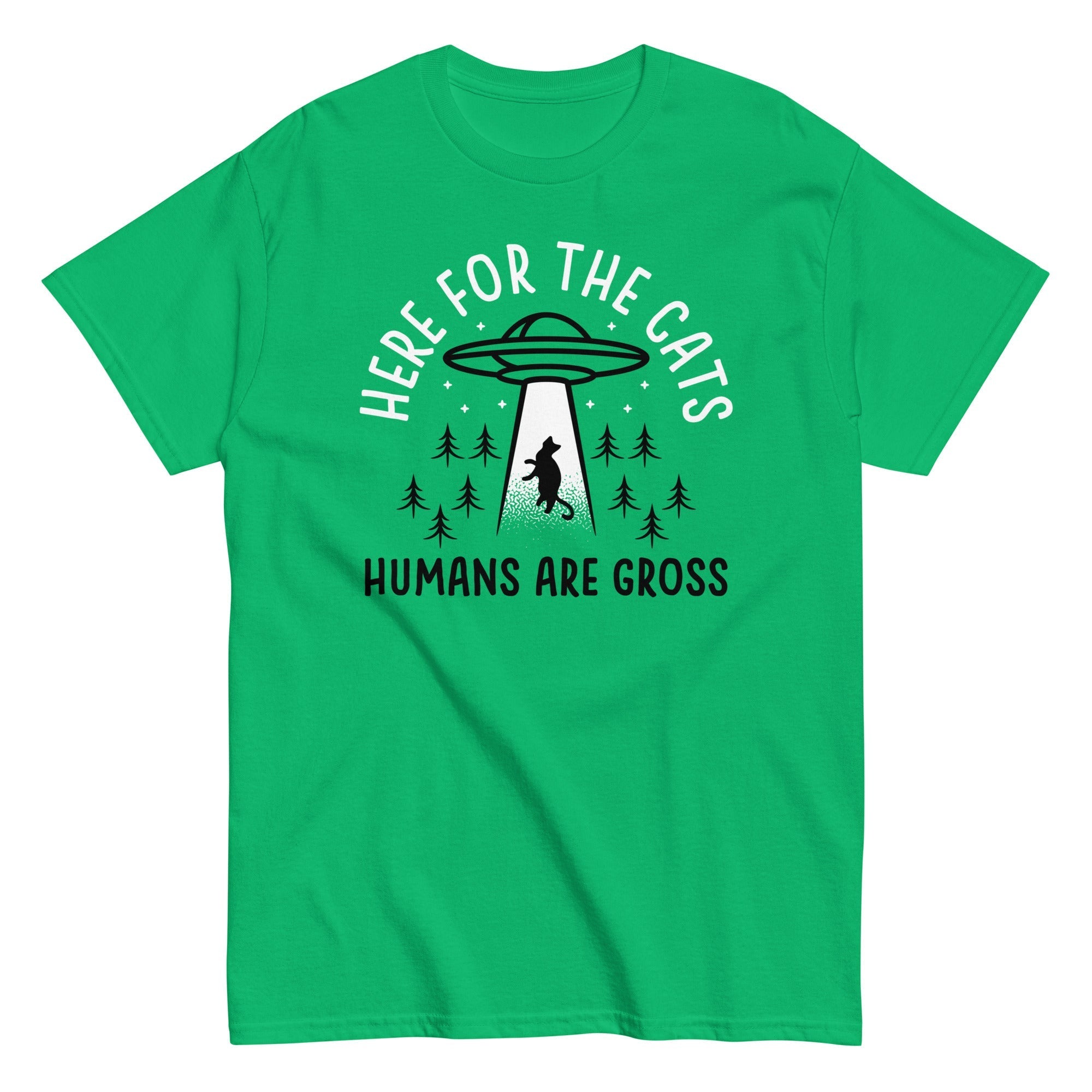 Here For The Cats, Humans Are Gross Men's Classic Tee