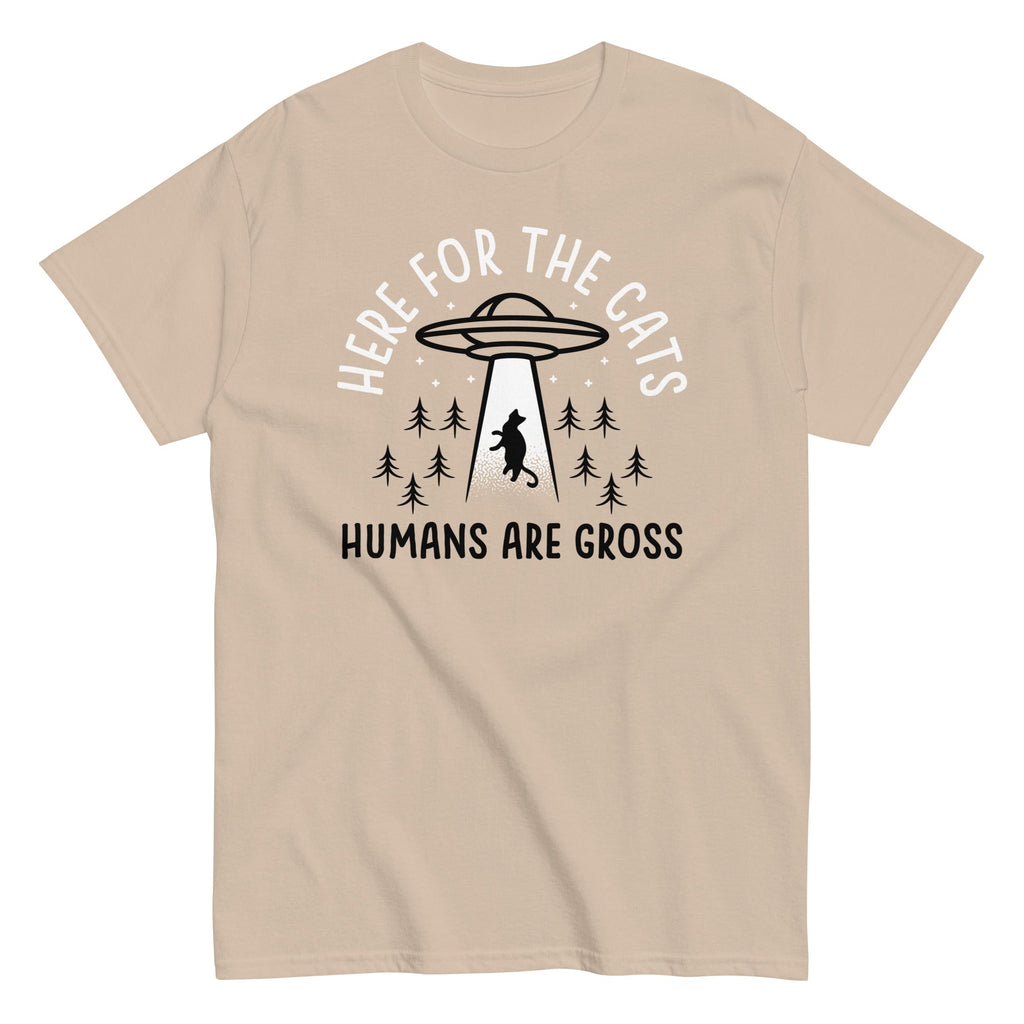 Here For The Cats, Humans Are Gross Men's Classic Tee