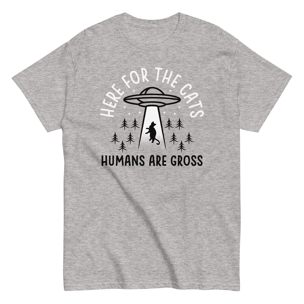 Here For The Cats, Humans Are Gross Men's Classic Tee