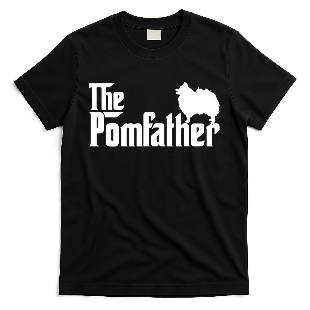 Mens Funny Pomeranian Father Dad The Pom Father Dog Lover T-Shirt