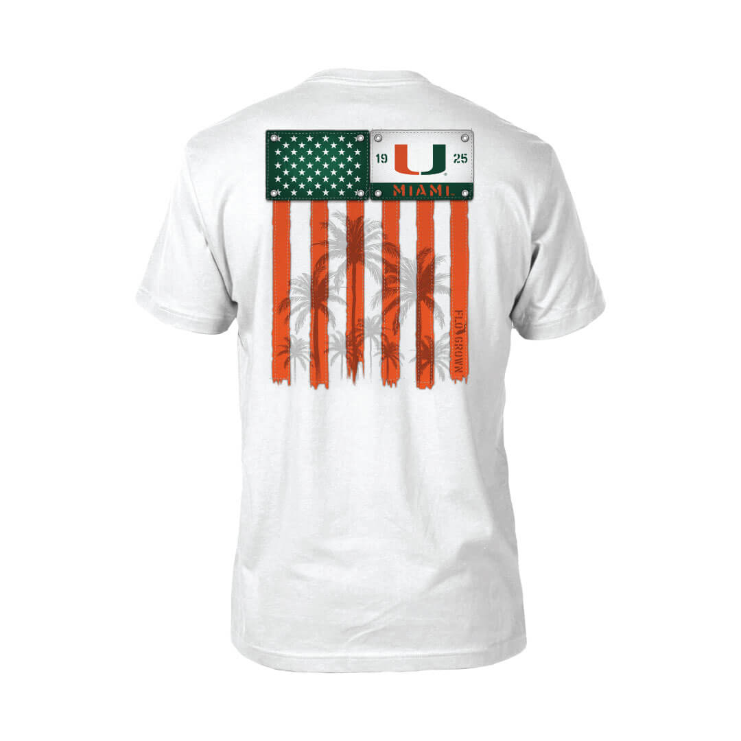 Miami Hurricanes Vintage Flags Tee