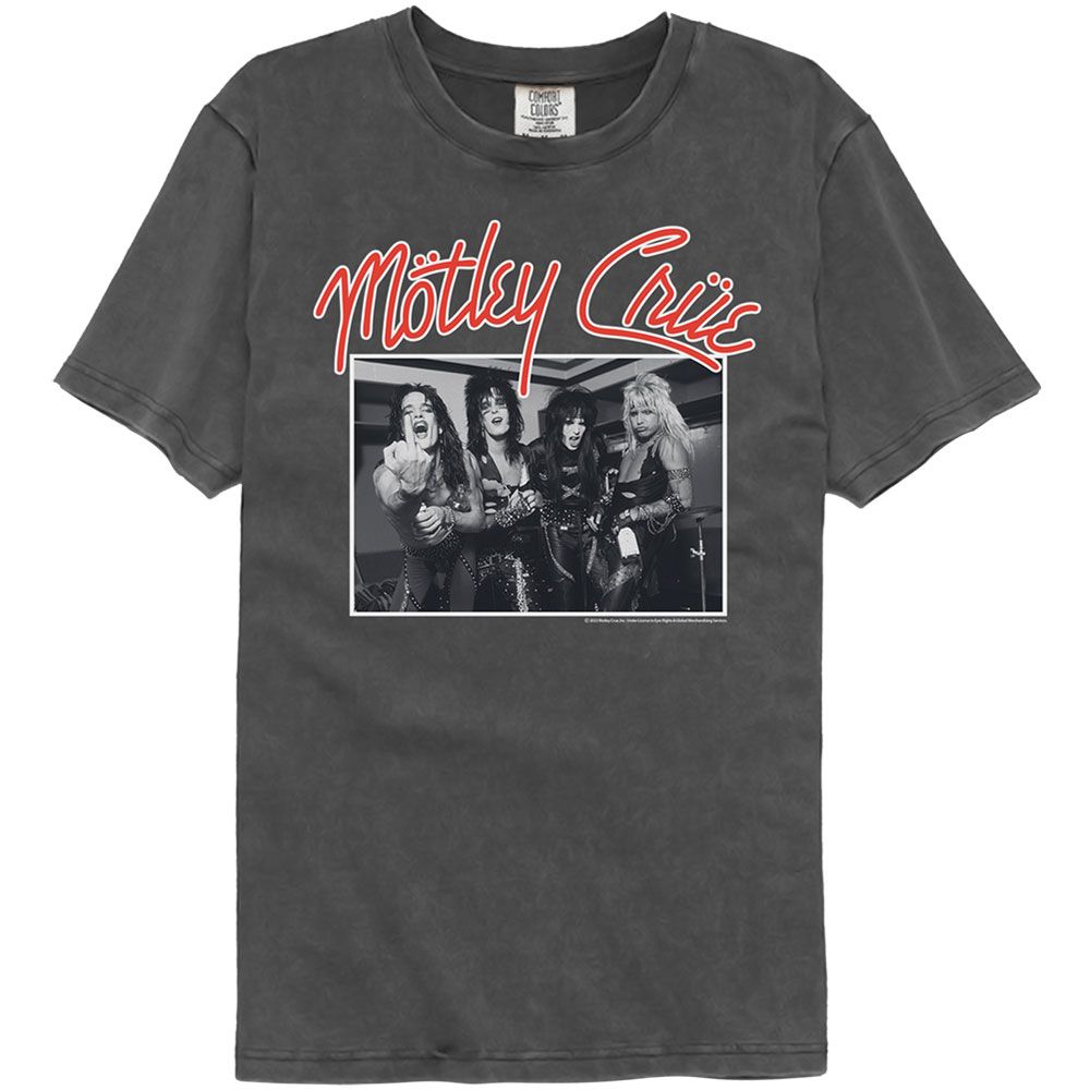 Motley Crue - Stand And Deliver Vintage Wash Black T-Shirt