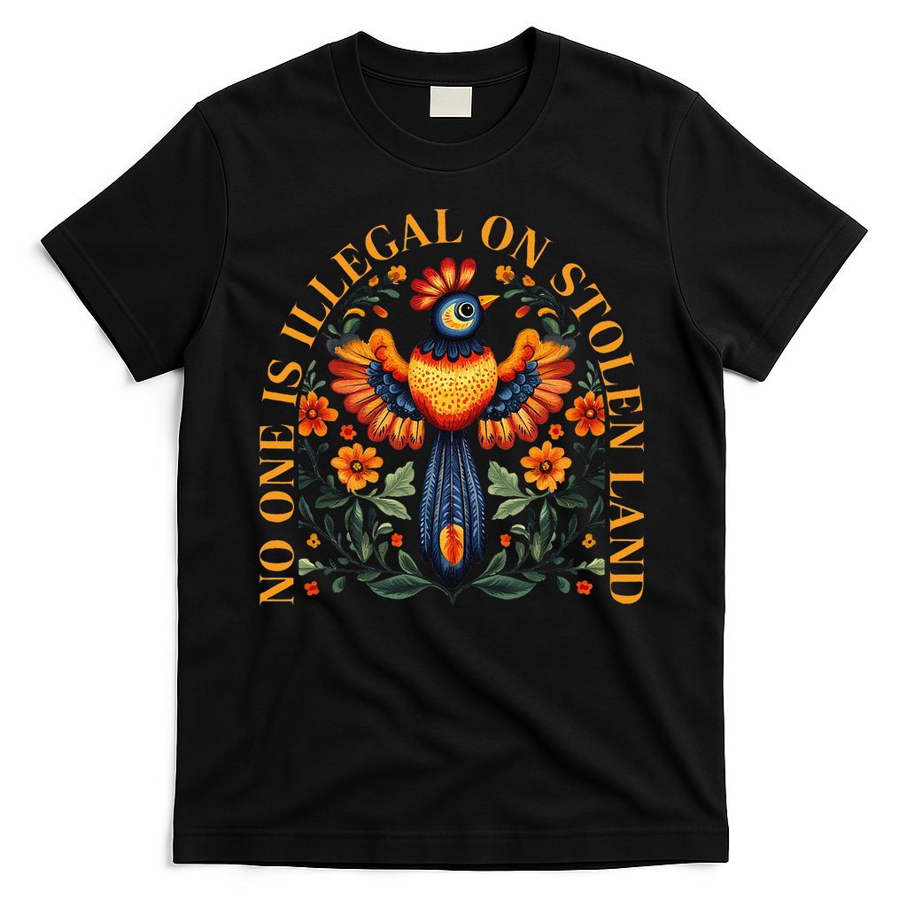 No One Is Illegal On Stolen Land Native Americans Vintage Gift T-Shirt