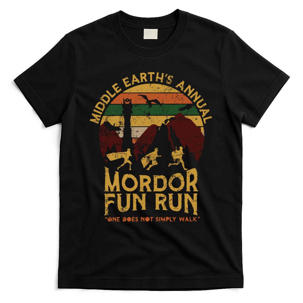 One Does Not Simply Walk Vintage Middle EarthS Annual Mordor Fun Run T-Shirt